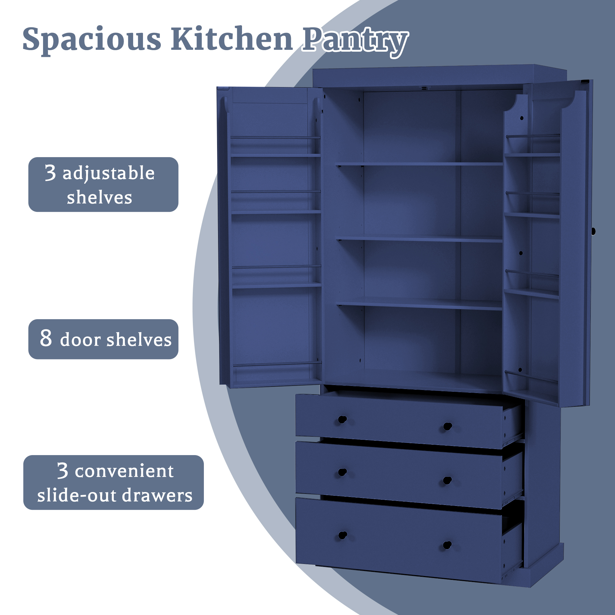 Farmhouse Kitchen Pantry Cabinet, picture 4 of 4