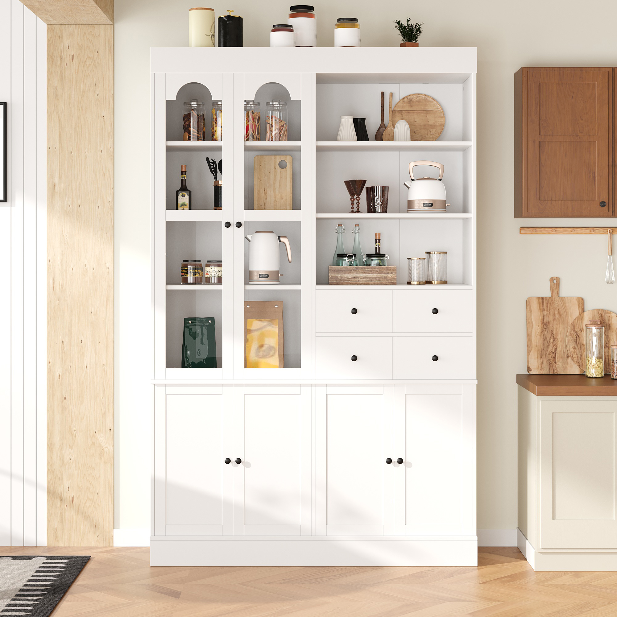 Freestanding Buffet with Hutch