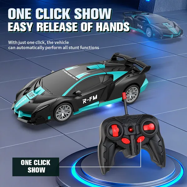 Transforming Car Robot, One-Button Deformation R&C Toy Car, 1-18 Scale 360' Rotating Drifting, Toys Suitable For Kids Over 3 Years Old, Educational Toys, Children's Day Gift, Birthday