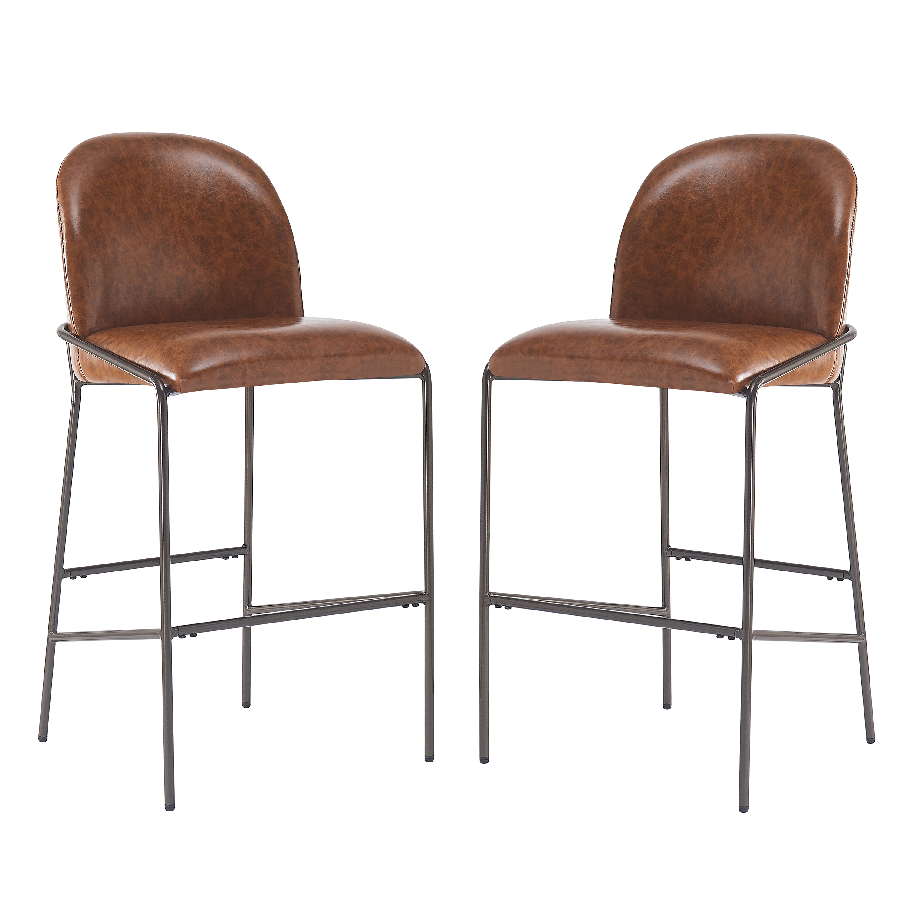 Metal Upholstered Barstool Set, picture 2 of 5