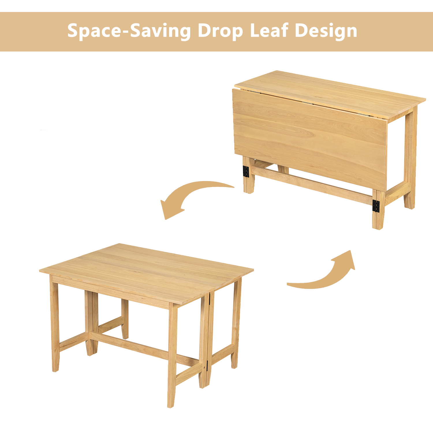 Wood Extendable Dining Table, picture 2 of 4
