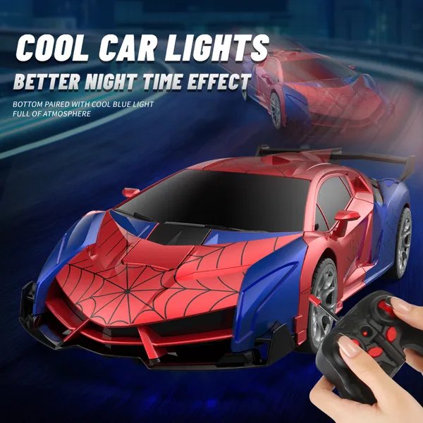 Transforming Remote Control Car Robot, R&C Car Toy, One-Button Deformation, Children's Day Gifts, 1-18 Scale 360' Rotating Drifting, Toys Suitable For Kids Over 3 Years Old, Educational Toy, Birthday