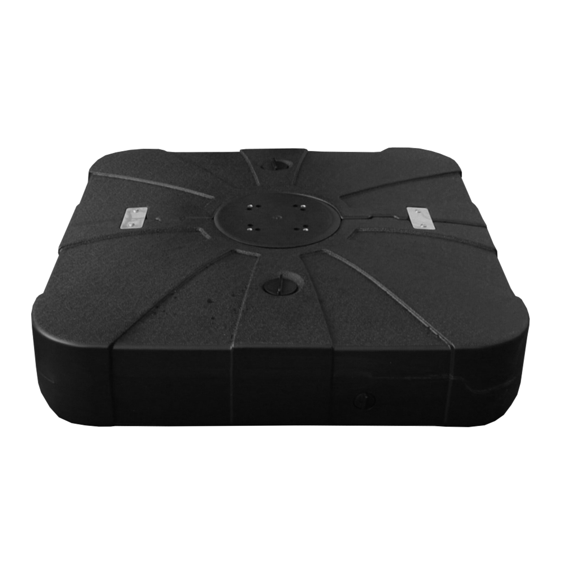 Patio Umbrella Base With Wheels, Water & Sand Filled Weighted Base For Most Cantilever Offset Umbrella, 260LBS, Square  Black ,34   X 34 - Image 1