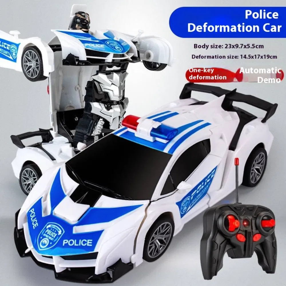 Transforming Car Robot, One-Button Deformation R&C Toy Car, 1-18 Scale 360' Rotating Drifting, Toys Suitable For Kids Over 3 Years Old, Educational Toys, Children's Day Gift, Birthday