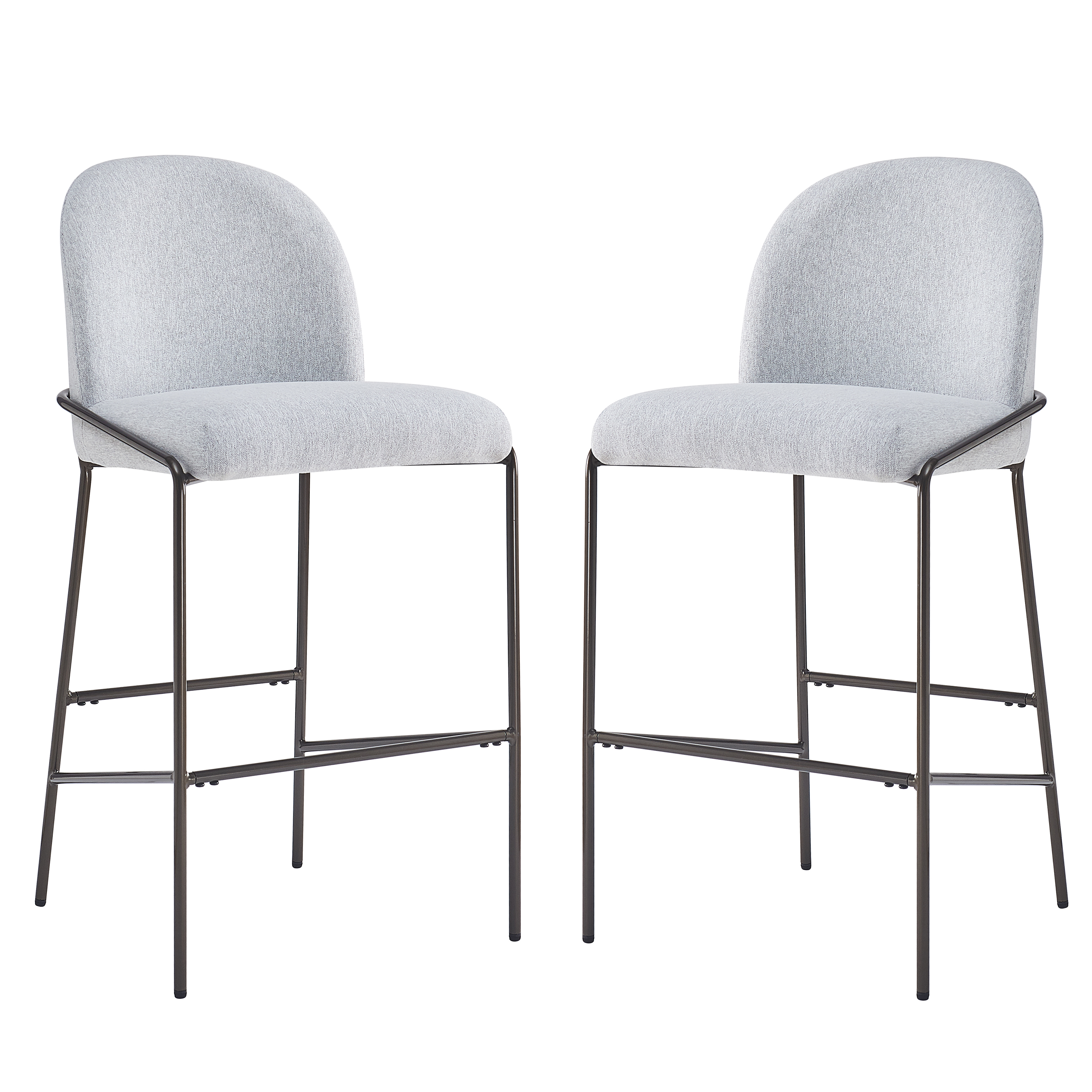 Metal Upholstered Barstool Set, picture 2 of 4