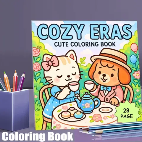 28 Pages Cutie Coloring Book for Adult Stress Reduction