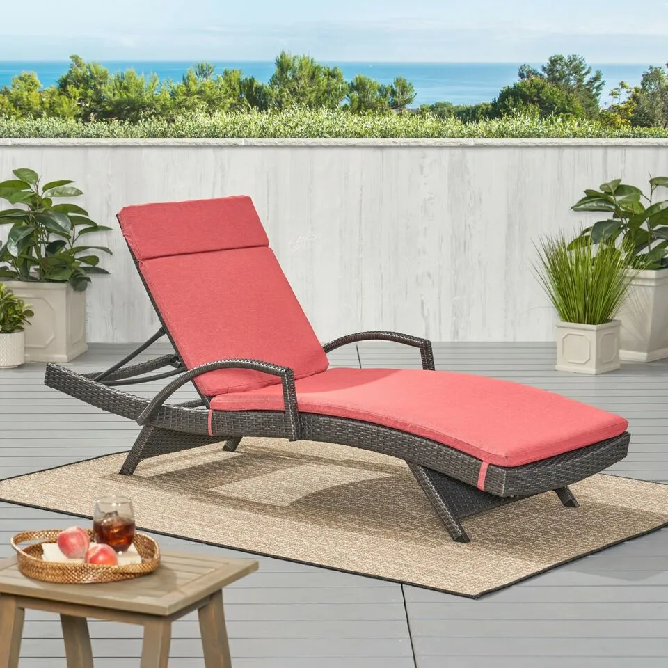 52005.00CUSH- RED  2PCS  SALEM Outdoor Lounge Cushion  Without Chaise Lounge