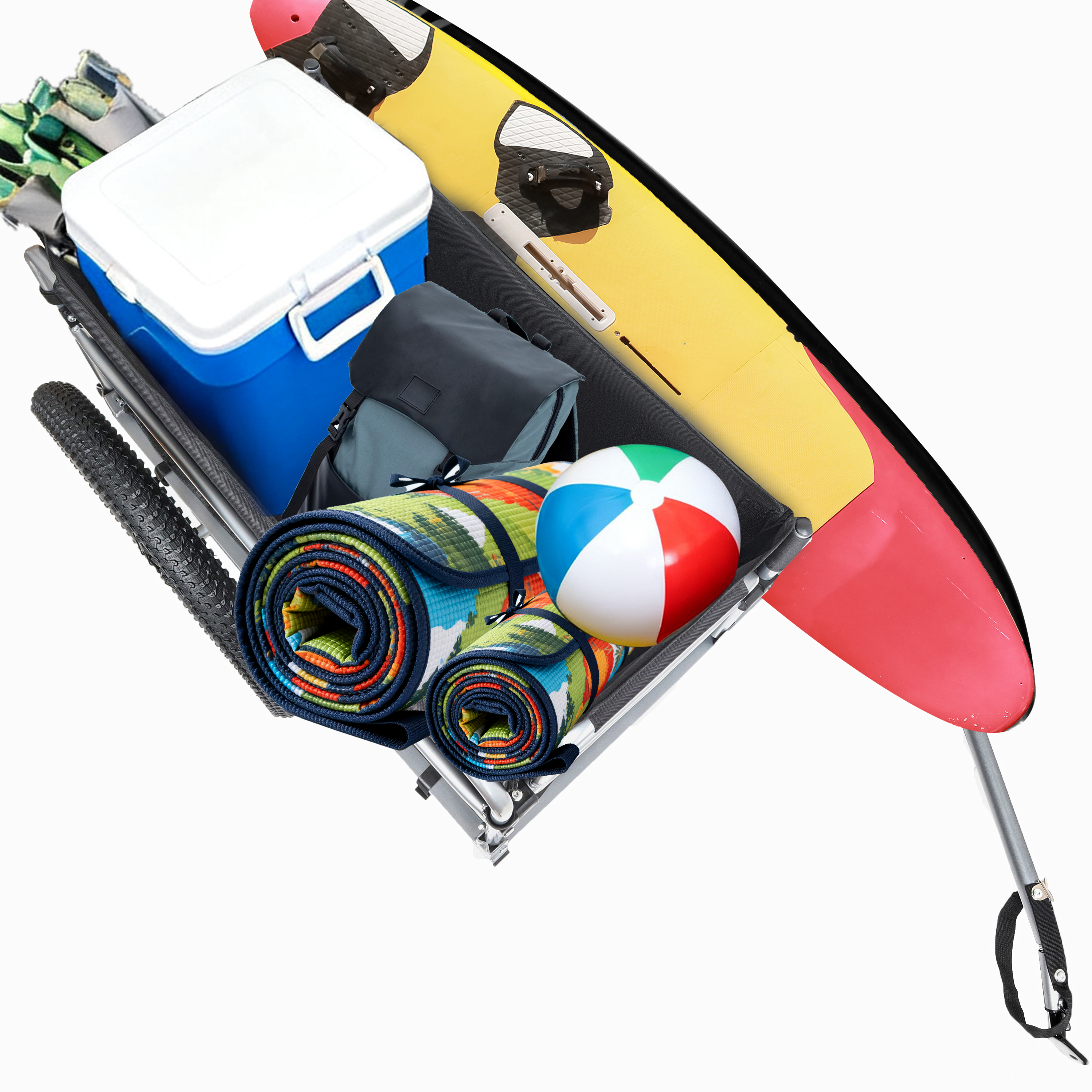Heavy-duty Bicycle Cargo Trailer For Camping And Grocery Hauling_voghion.com