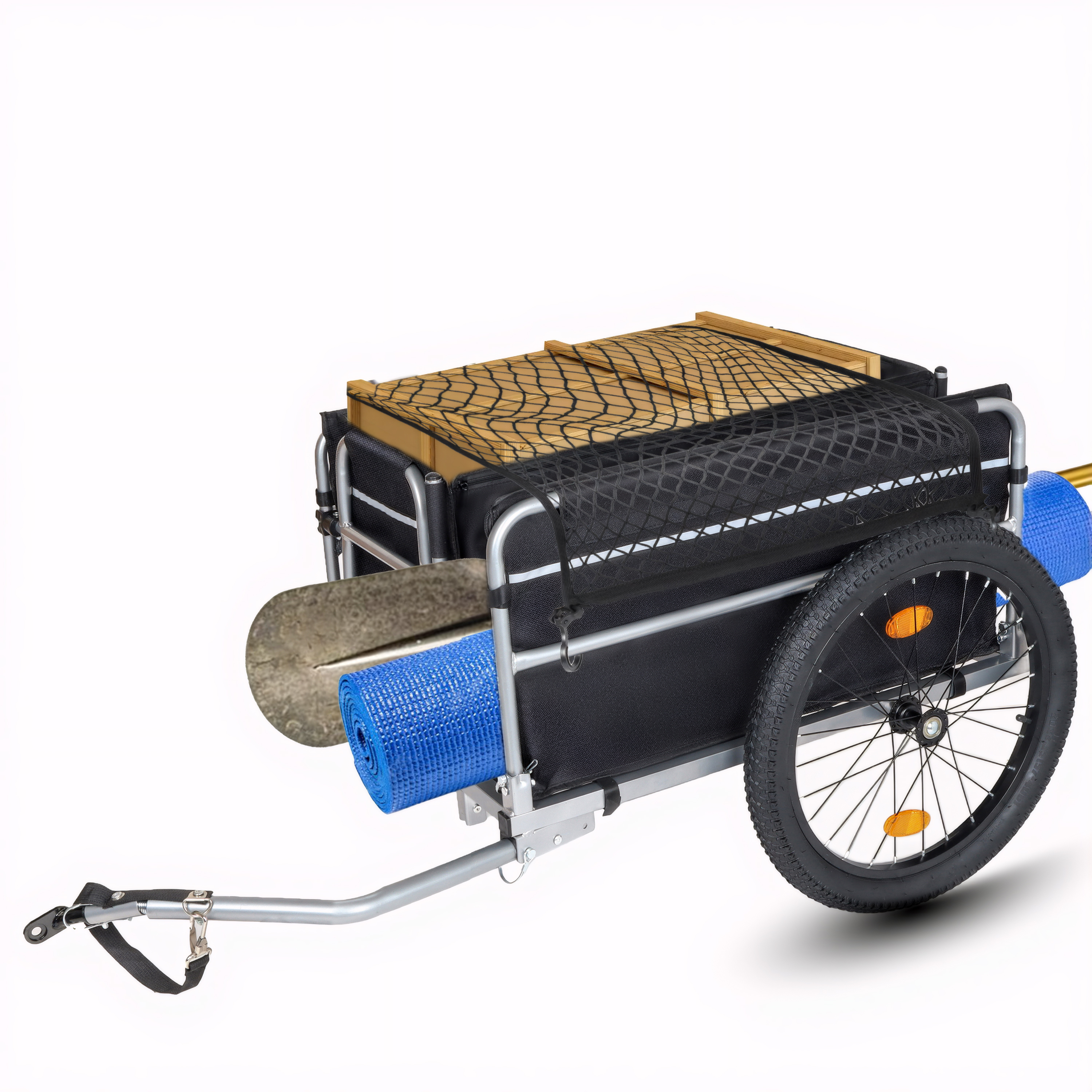 Heavy-duty Bicycle Cargo Trailer For Camping And Grocery Hauling_voghion.com