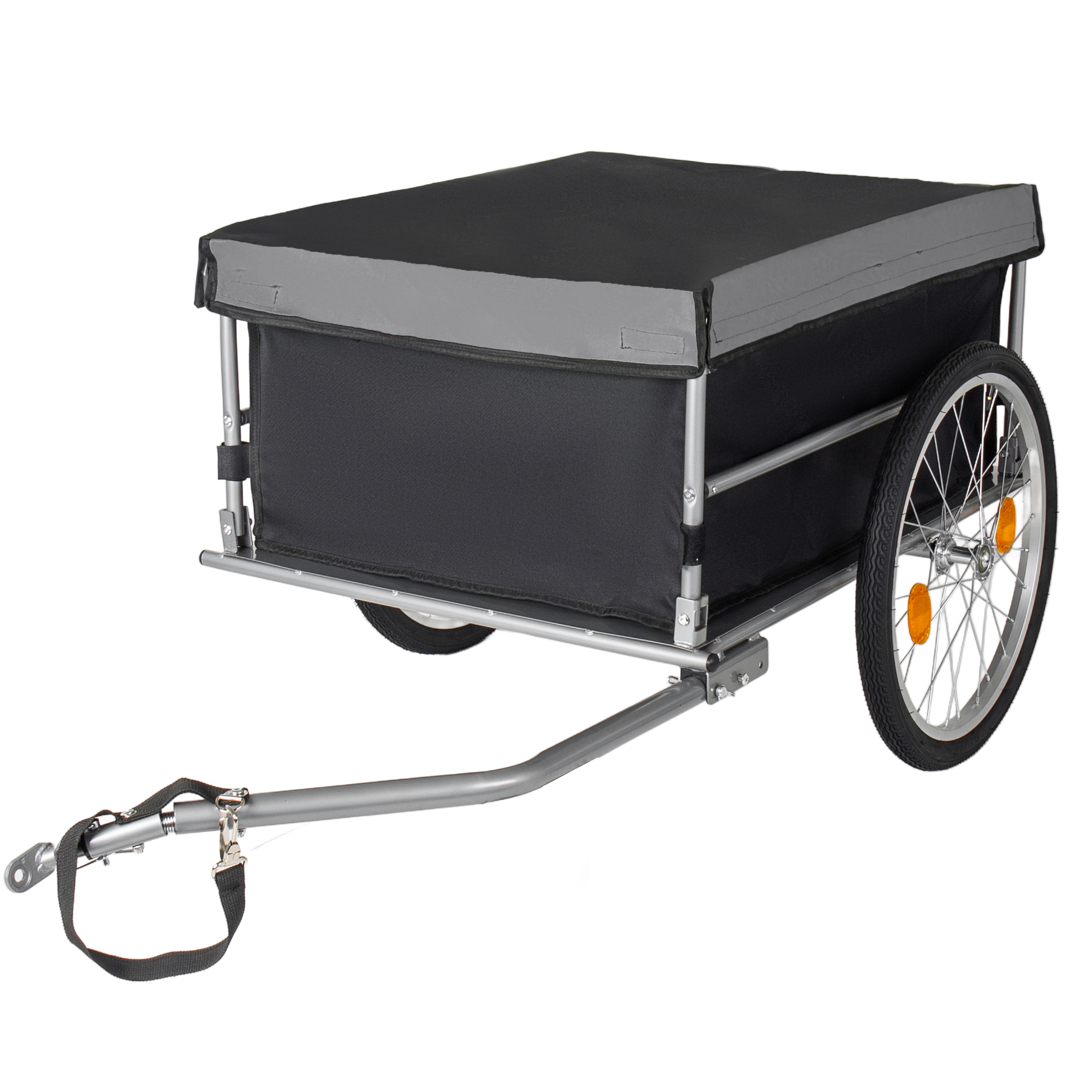Foldable Bicycle Bike Cargo Trailer With 20 Wheels Removable Cover Folding...