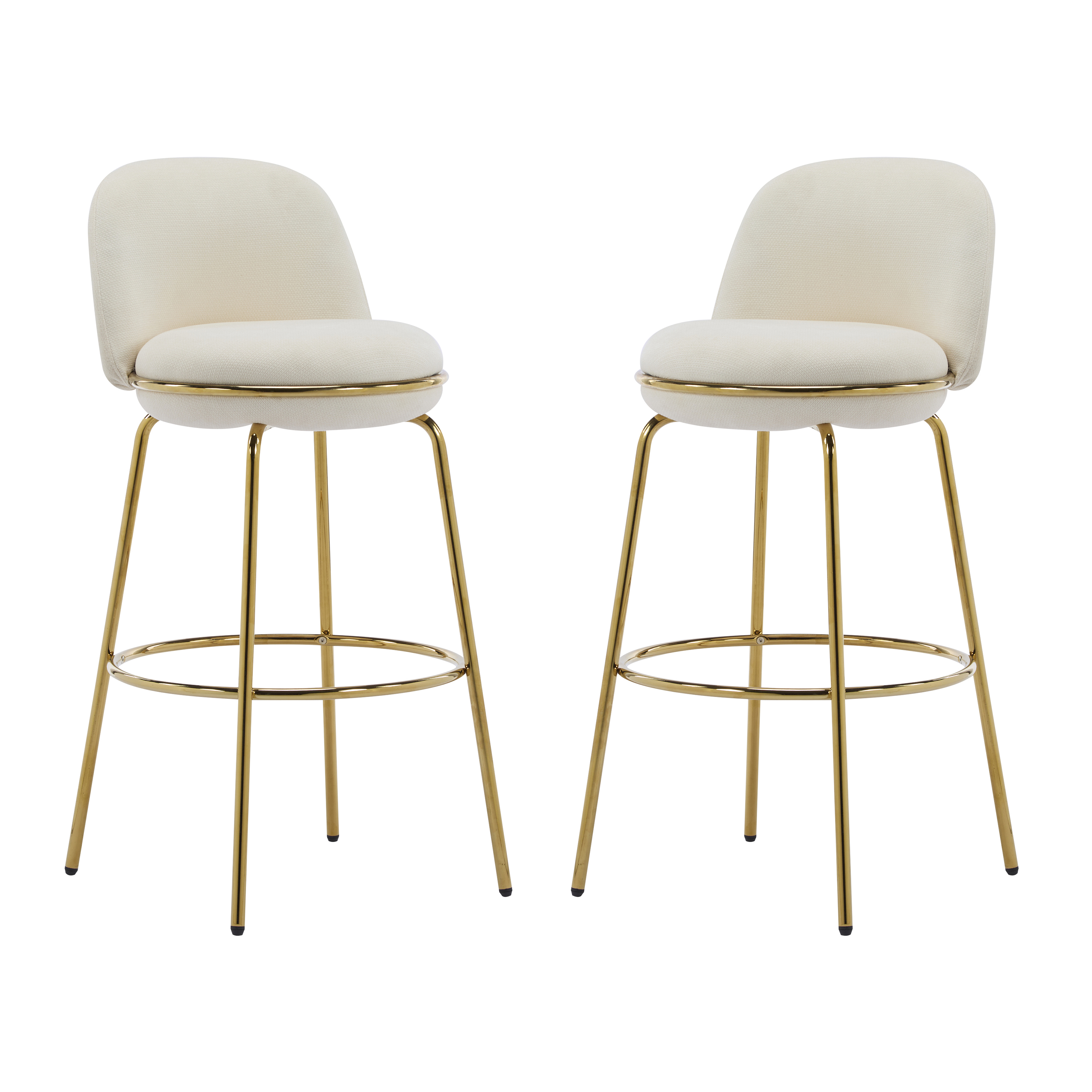 Upholstered Metal Barstool Set, picture 2 of 4