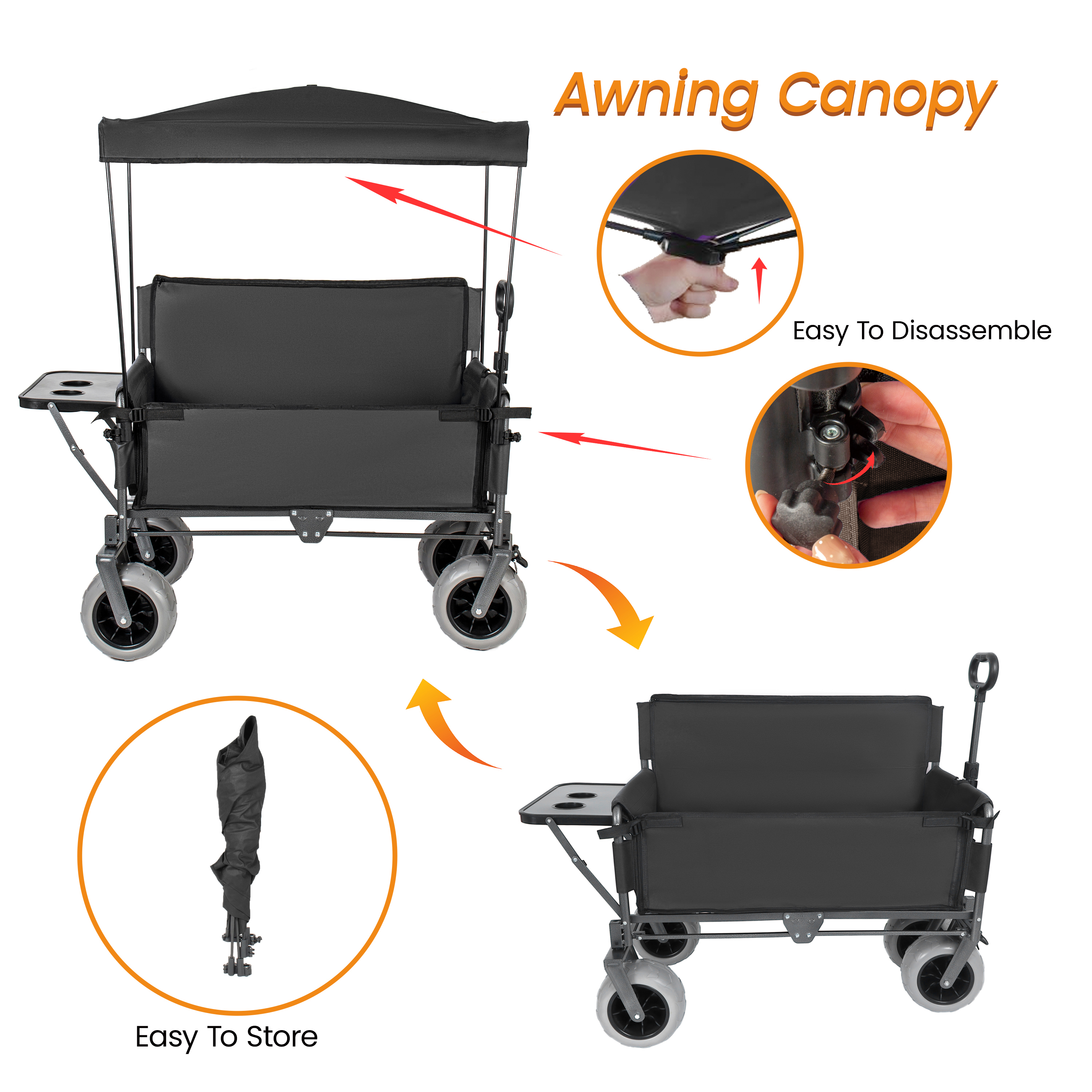 Convertible Folding Wagon Cart, picture 3 of 4