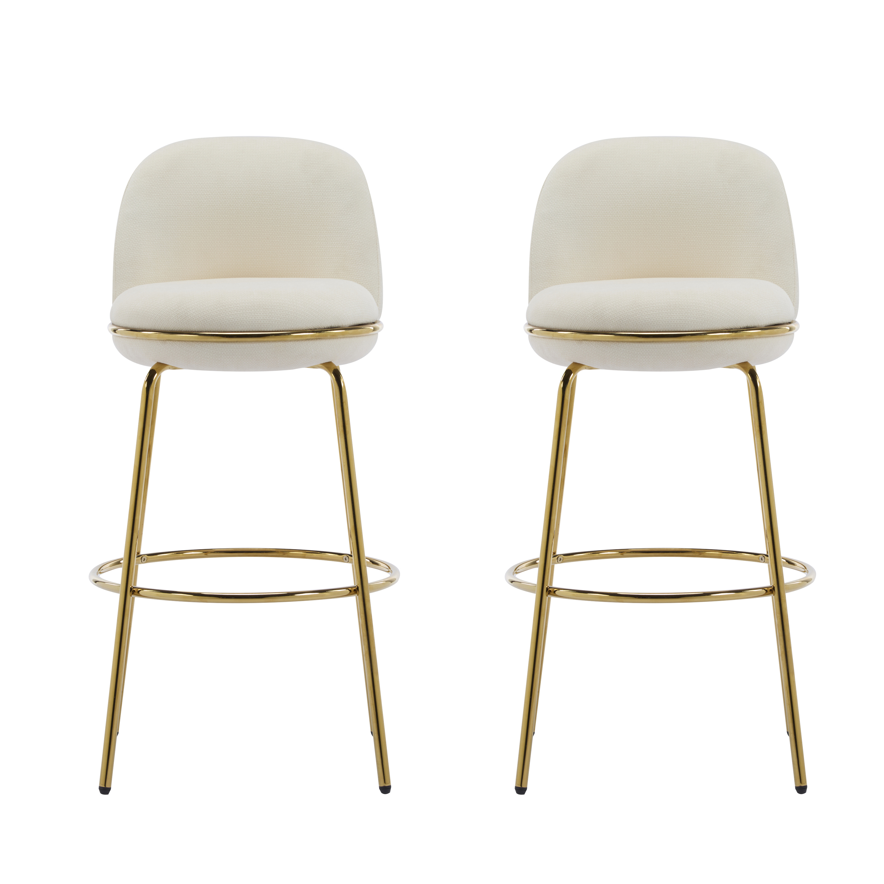 Upholstered Metal Barstool Set