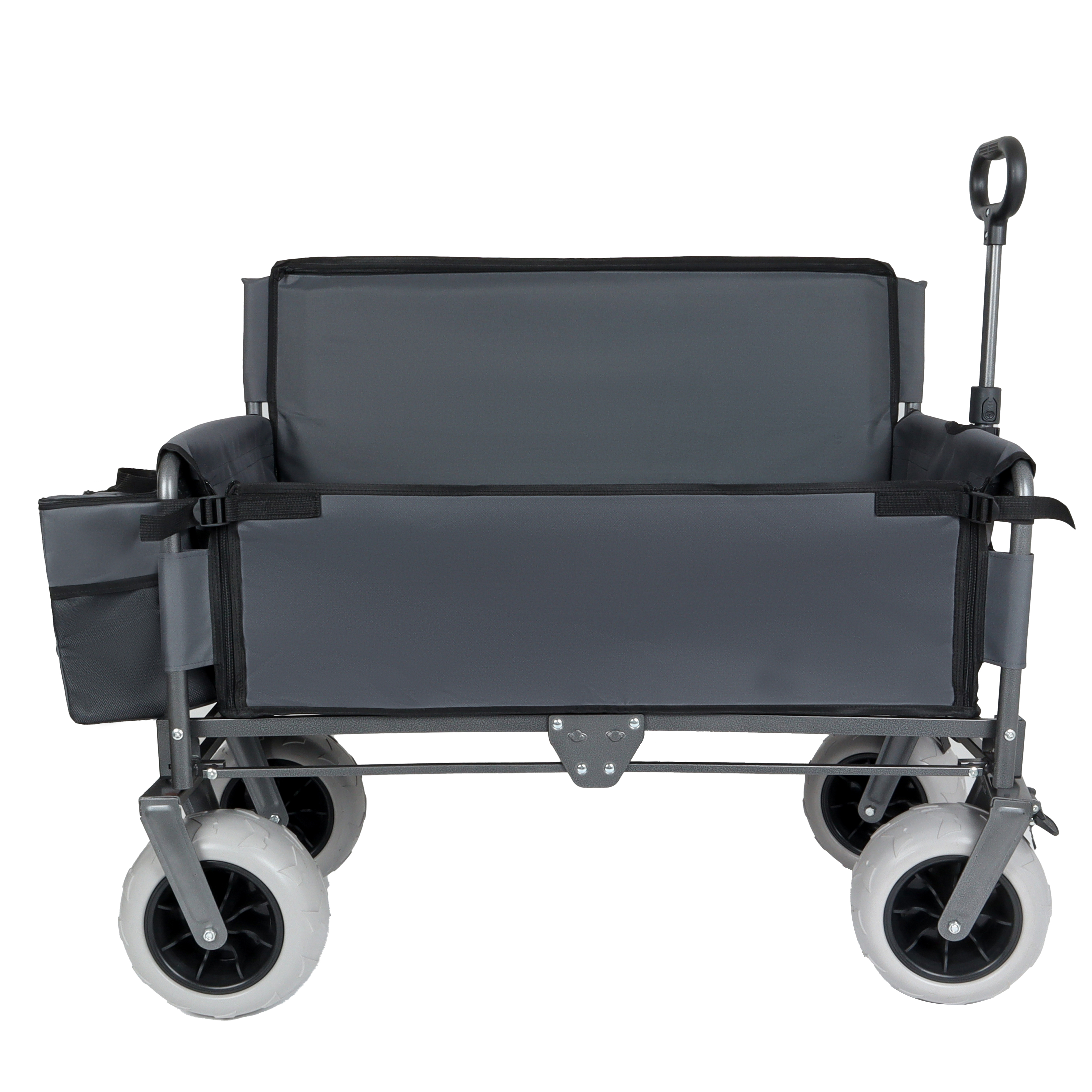 3- In- 1 Folding Wagon With Bench Seat - Patent Protection Includes 1 Ice Pack 500lbs Capacity 9 X4 Beach Tires For Camping & Beach Gray Ffd93ac2 92f9 4931 9b48 5271bdbc4505