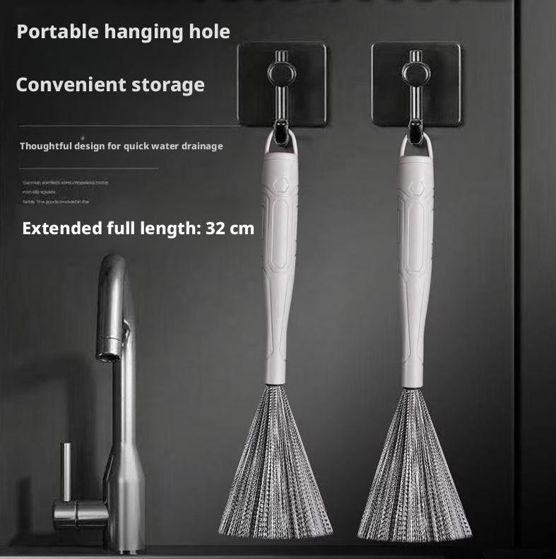 Non-slip handle pot brush-32cm-210 stainless steel-1 piece