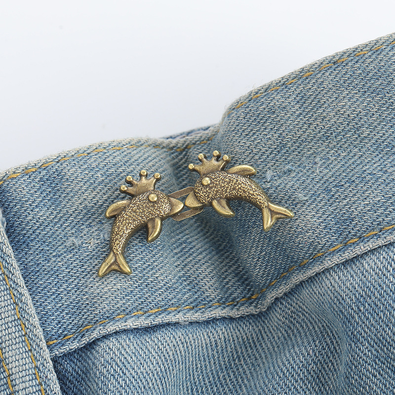 Dolphin waist buckle-copper-alloy-1 pair