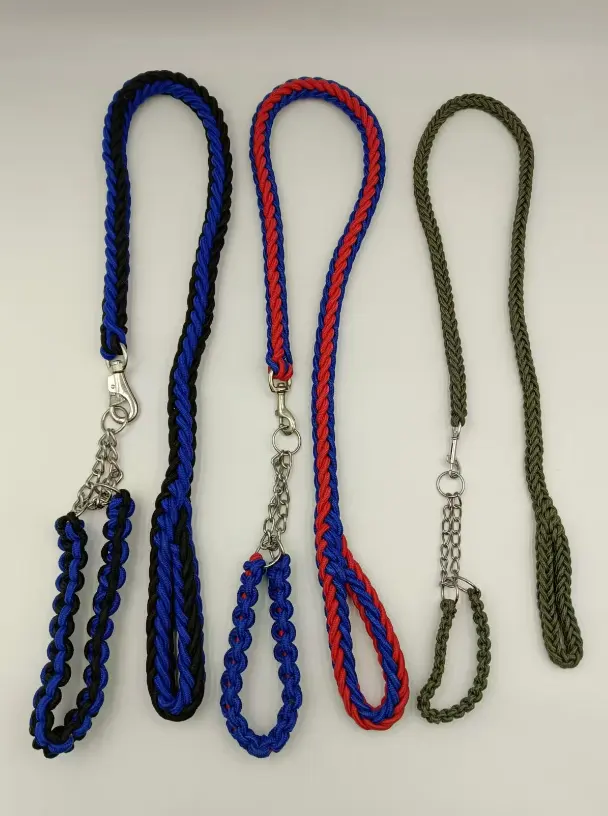 Woven pet traction rope-adjustable model-random color-xl code