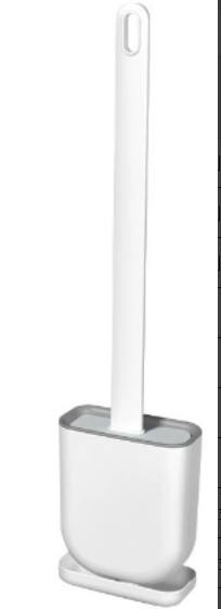 Wall-mounted toilet brush-model with base-white-PP + TPR-1 set