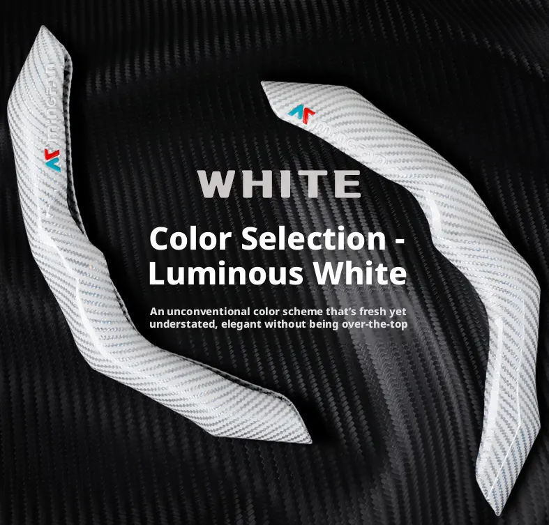 Exquisite steering wheel cover-white