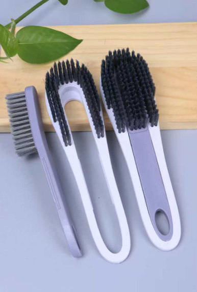 Removable multi-purpose shoe brush-white-PP+PET-1 piece