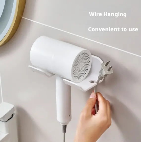 Wall mounted blower rack-white