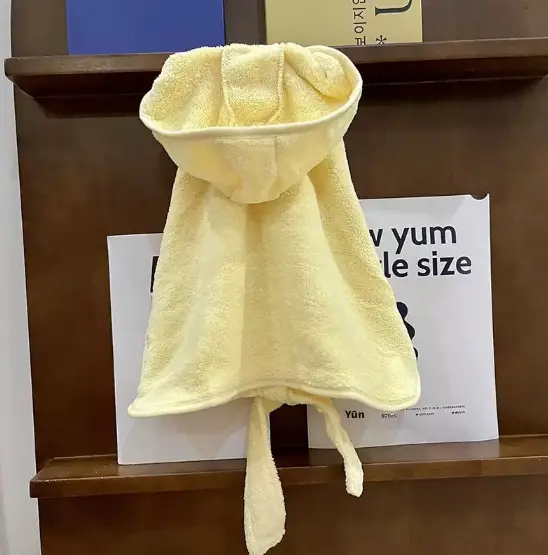 Pet bathrobe-M-Yellow-1