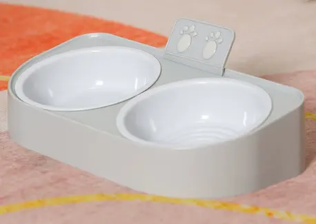 Pet Water Grain Bowl-Gray-HIPS+ABS