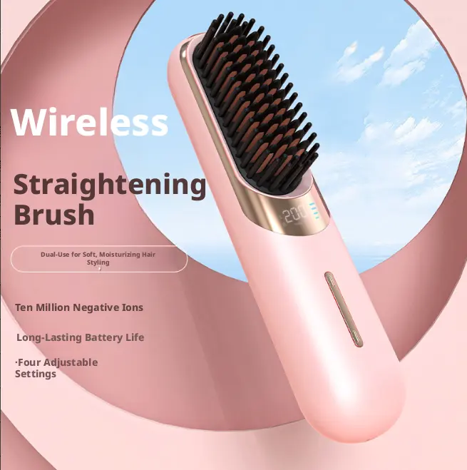 Straight hair comb-ck77 model-pink-ABS