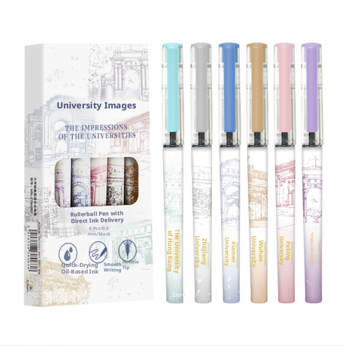 College Imaging Gel Pen-0.5mm-6 pcs