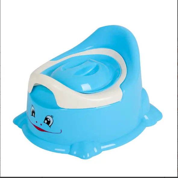 Baby Smiling Face Toilet-Blue-30.5 × 26 ×19.5cm