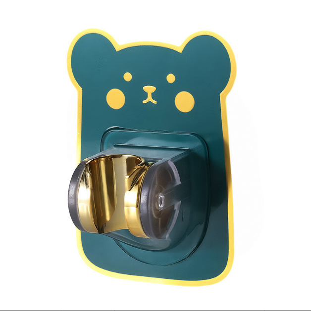 Cartoon shower bracket-Bear model-Green-1 piece