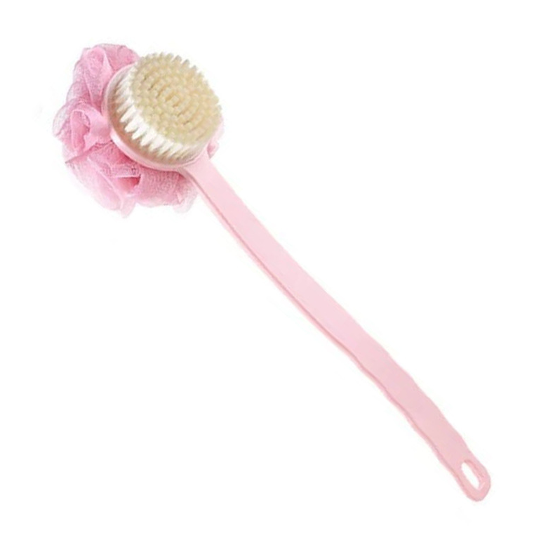 Long-handled shower brush-Nordic powder-PP+PE-1 piece