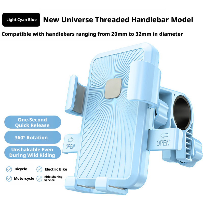 Cycling mobile phone holder-handlebar model-plastic-blue-1 piece