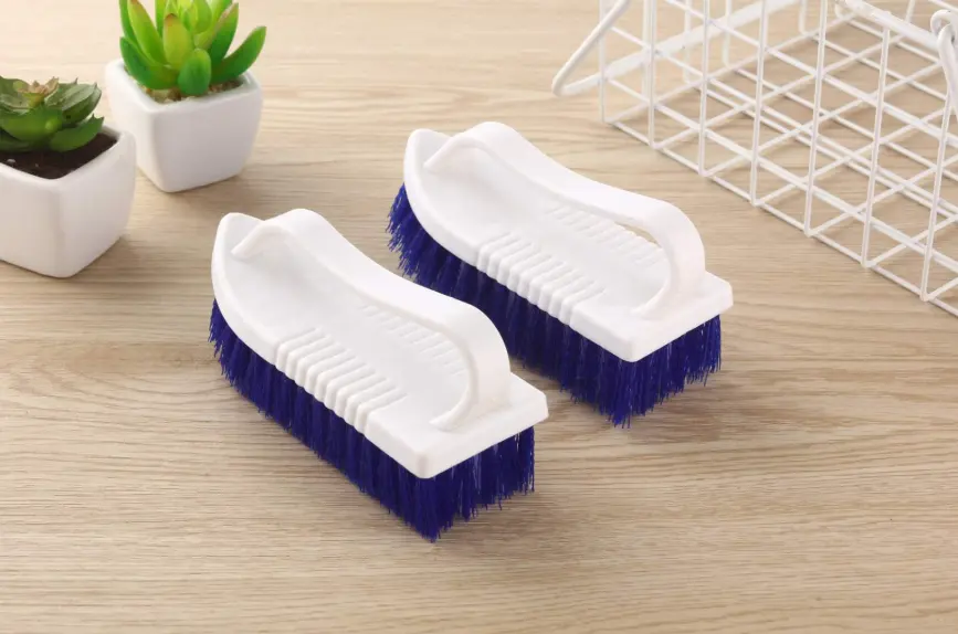 Cleaning brush with comfortable handle-white handle-PP+PET