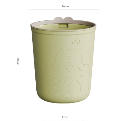 Annual surplus garbage cans-with pressure ring-lemon yellow-PP-1 piece