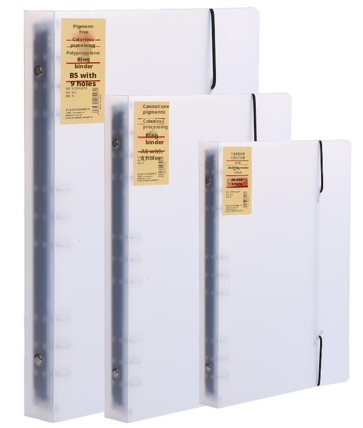Hand-free binder-transparent color-A5-20 holes-1 piece