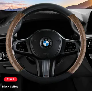 Advanced steering wheel cover-round model-black coffee color-1 piece