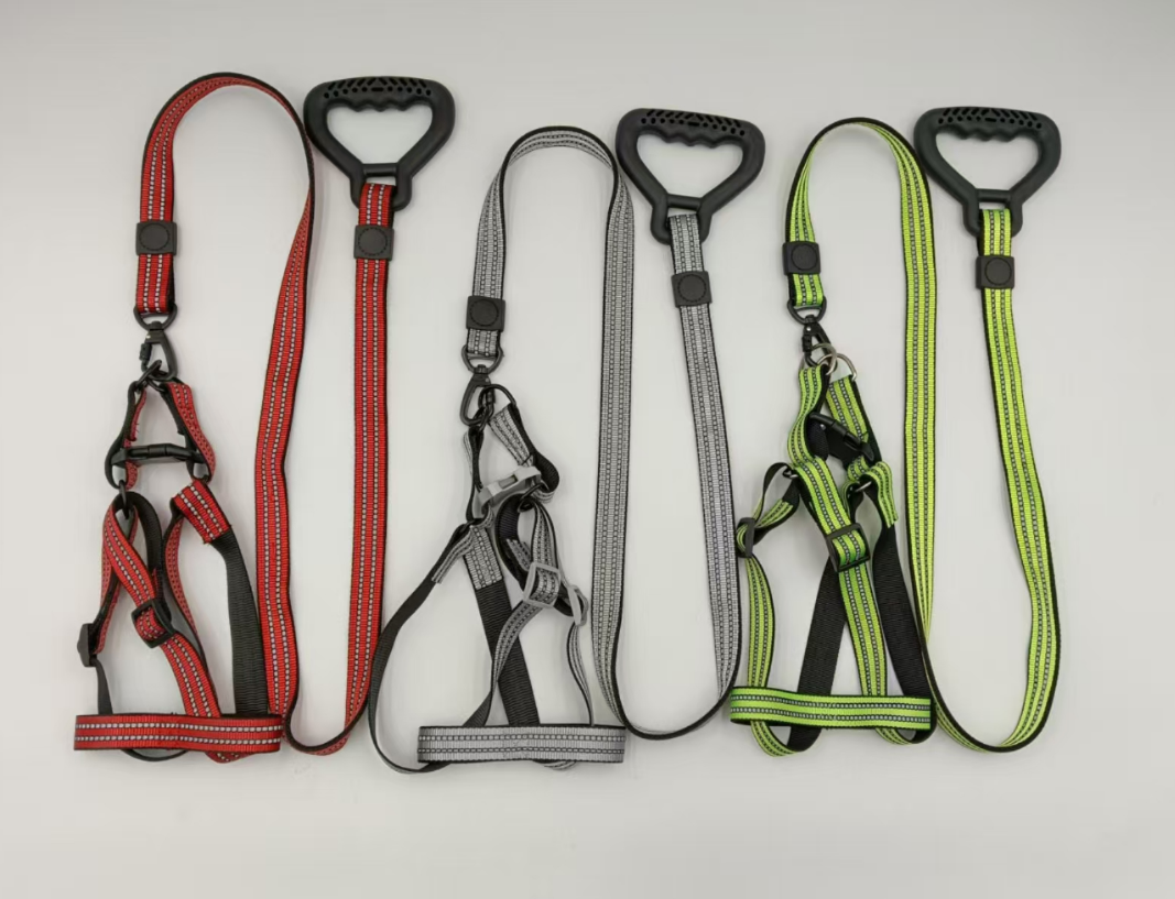 Reflective chest and back traction rope-adjustable-random color-xxl code-1 set
