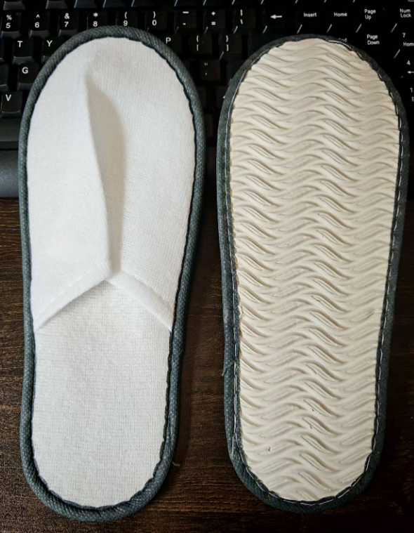 Disposable slippers-willow bottom type-gray-0.18 pearl cotton + help cover + non-spinning strip-1 pair