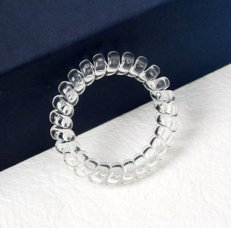 Traceless telephone cord hair ring-bold-black-1 piece