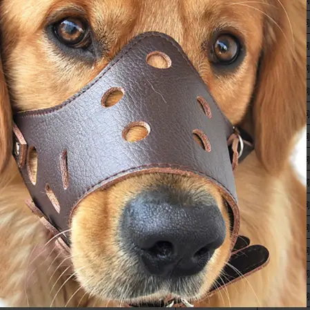 Dog Muzzle Small Sizes Black & Brown Single Color 1 Pack