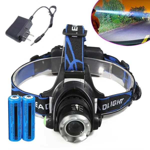 Super Bright 9900000LM Rechargeable Headlamp LED Headlight Head Torch Flashlight