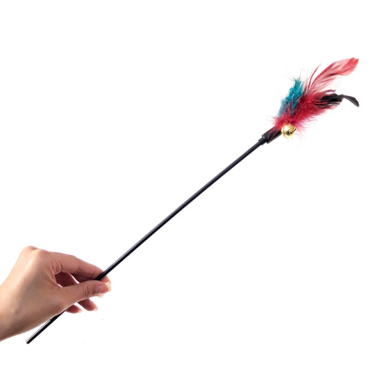 Bell Cat Teasing Stick-Colorful Feather Model-1 piece
