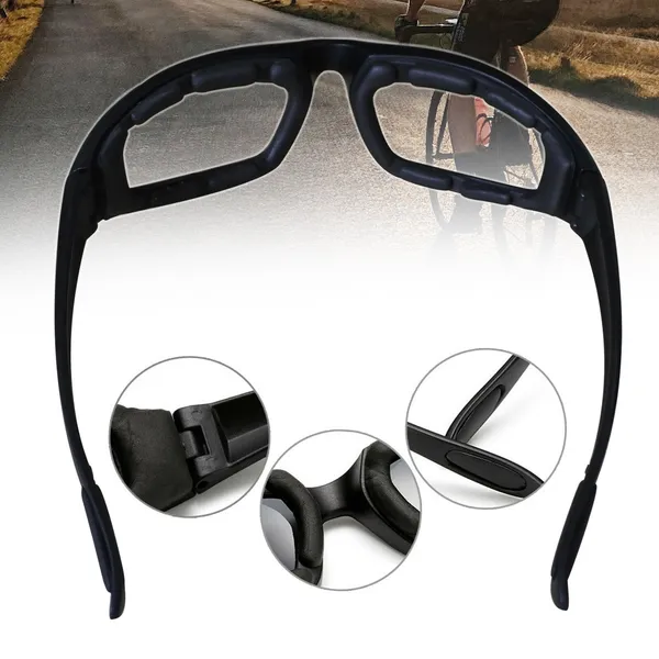 3Pair Motorcycle Riding Glasses Wind Resistant Bike Goggles UV Protection Resistant Padded Comfortable Outdoor Sport Goggles