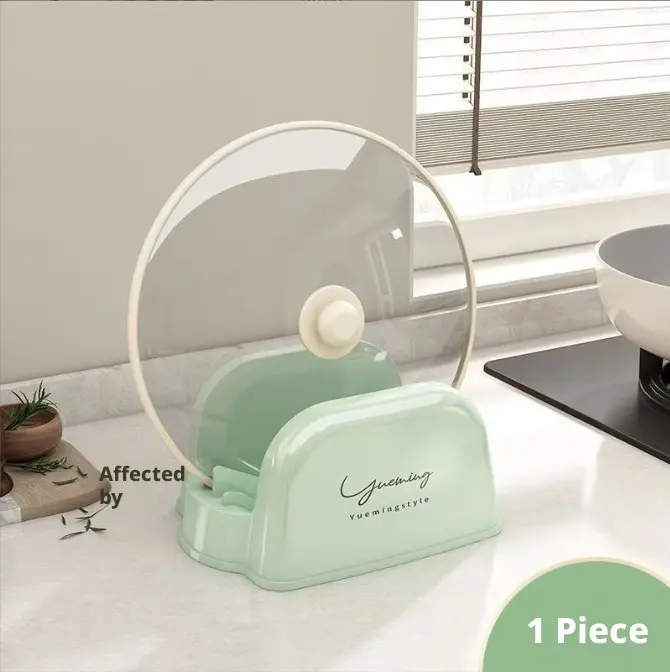 Pot lid rack-cream style-green-PP material