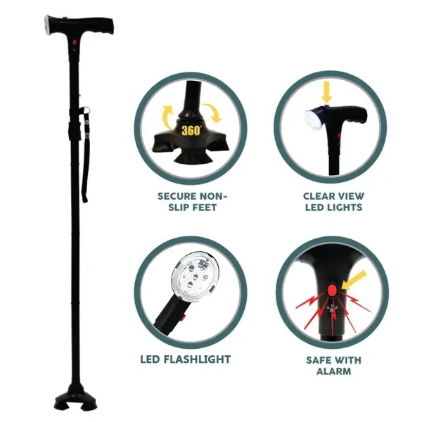 Collapsible Adjustable Height Cane