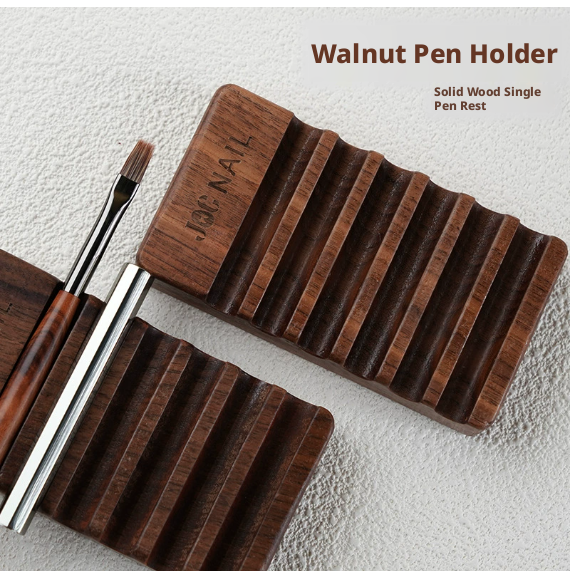 Walnut pen holder-Walnut color-11 * 16 *2cm-1 piece