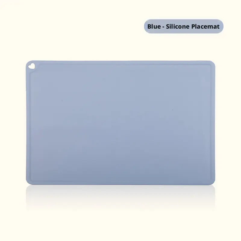 Non-slip pet placemat-blue-40 * 30cm-silicone