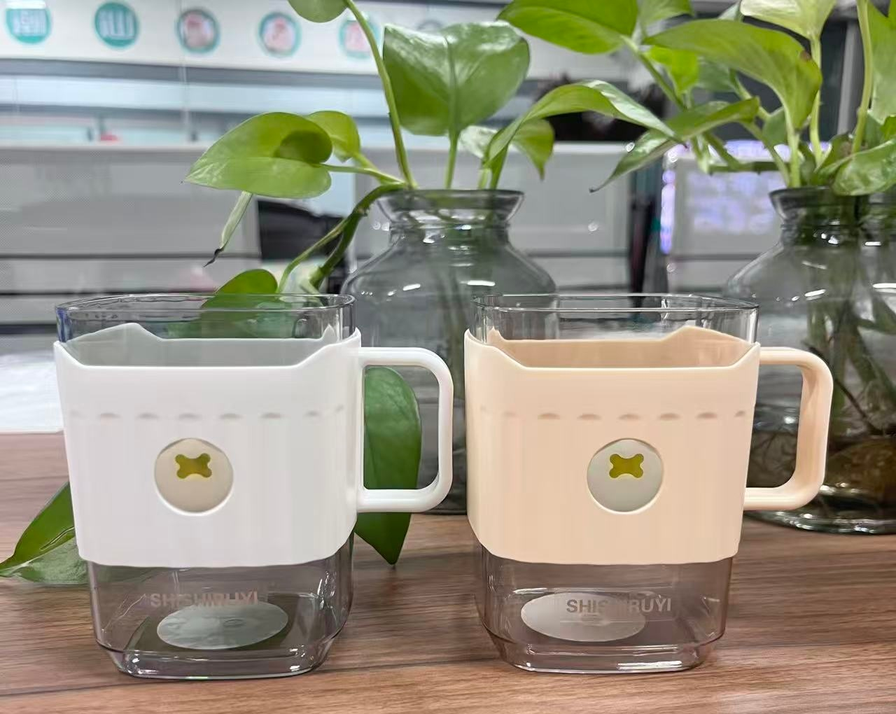 High-face tooth cup-gray white-PP-500ml-1 piece