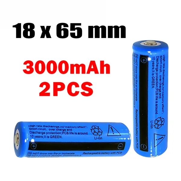 2PCS/4PCS/10PCS/50PCS/100PCS Rechargeable Battery 3000mAH 3.7V Li-ion BRC 11.1...